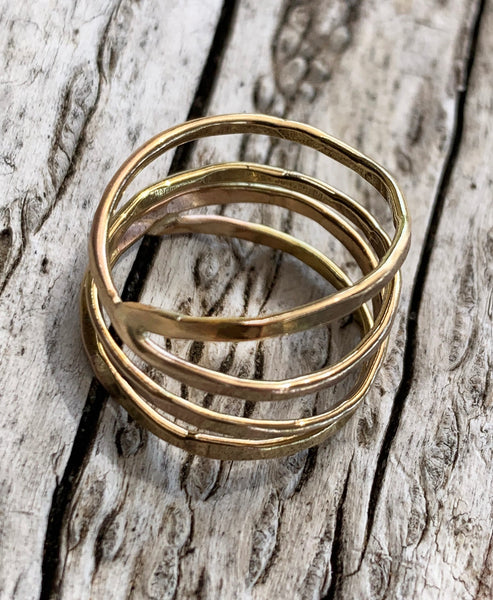 14K Gold Fill Twig Wrap Rings